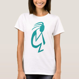 Snygg Teal Kokopelli Painting T Shirt