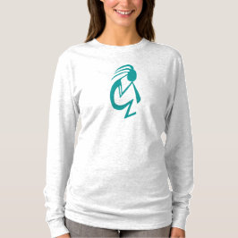 Snygg Teal Kokopelli Painting Tröja