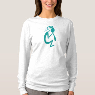 Snygg Teal Kokopelli Painting Tröja