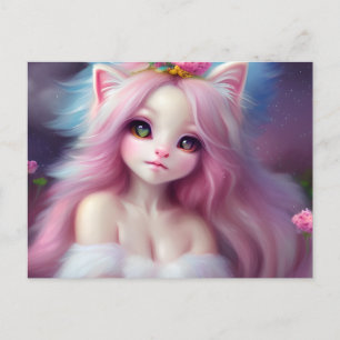 Snygg Tecknad Cat Baby Vykort