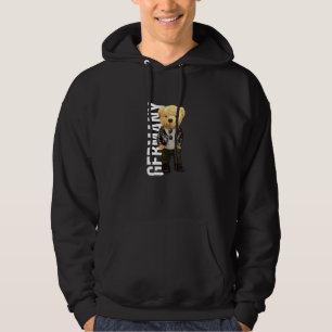 Snygg teddybjörn i tysk stil illustration grafisk hoodie