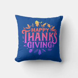 Snygg text Happy thanksgiving med Löv hösten Th Kudde