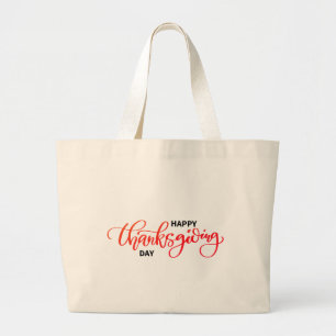 Snygg text Happy thanksgiving-typografi Jumbo Tygkasse