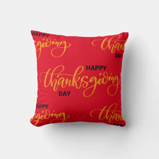 Snygg text Happy thanksgiving-typografi Kudde (Framsida)