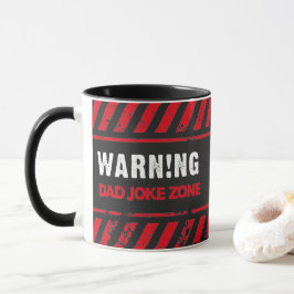 Snygg textdesign Varning Pappa-joke Zon Mugg