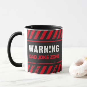 Snygg textdesign Varning Pappa-joke Zon Mugg