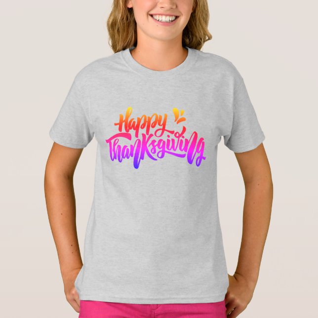 Snygg texttypografi för Thanksgiving T-Shirt (Framsida)