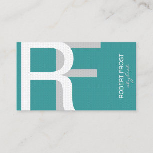 Snygg Texturerad Monogram VÄLJ BAKGRUNDSFÄRG Visitkort