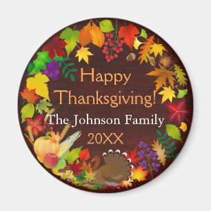 Snygg Thanksgiving Harvest Magnet