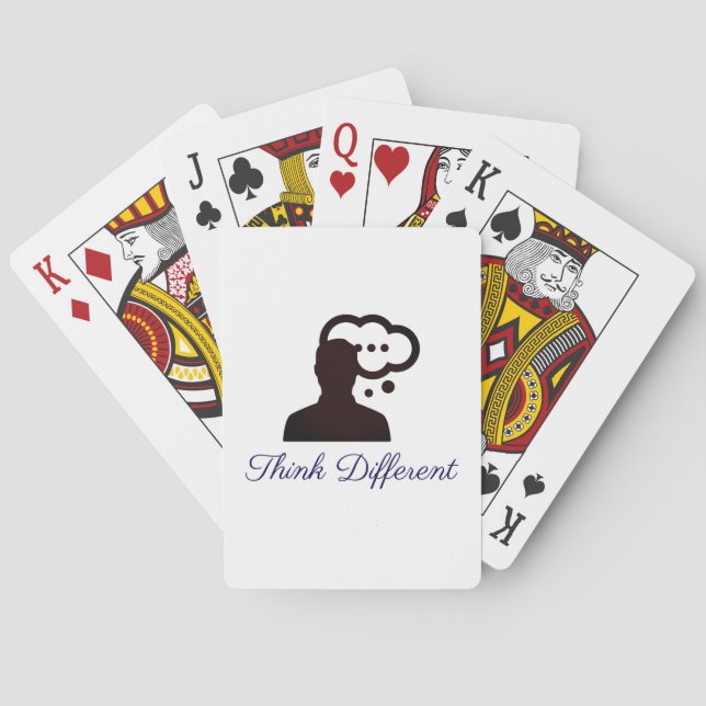 Snygg Think Different-citat Premium Poker-kort Casinokort (Baksidan)