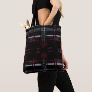 Snygg Thrashed Gotisk Grungig Grunge Plaid Mönster Tygkasse