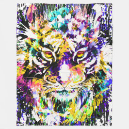 Snygg Tiger Fleece Blanket | Orange Tiger