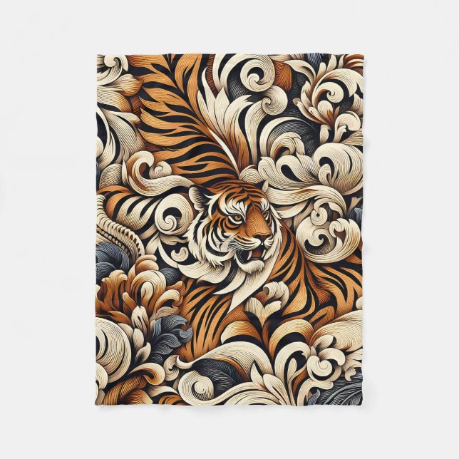 Snygg tiger fleecefilt (Framsidan)