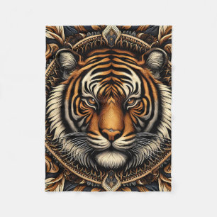 Snygg tiger fleecefilt