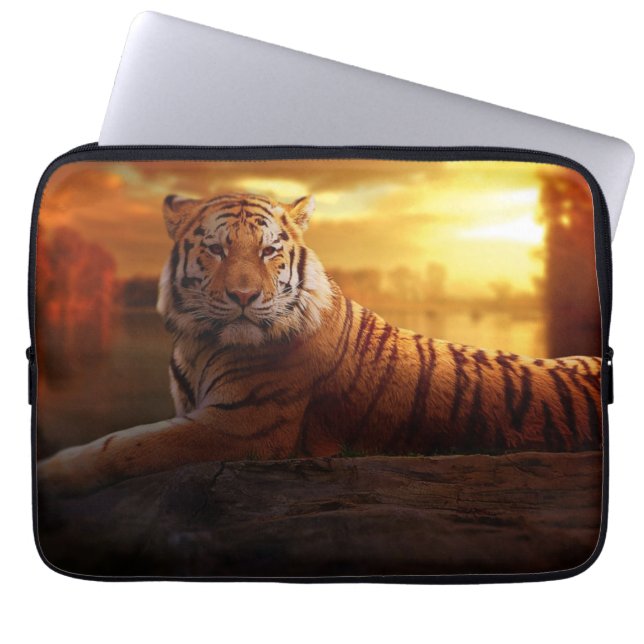 Snygg tiger laptop fodral (Framsidan)