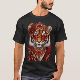 Snygg Tiger Roooo Leopard Solglasögon, Vild Tiger T Shirt