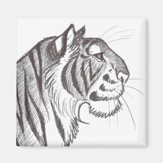 Snygg Tiger teckning magnet
