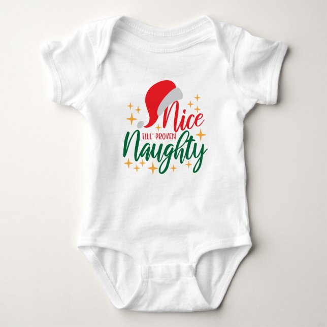Snygg Til-beprövad Naughty, Novelty-fin jul  T Shirt (Framsida)