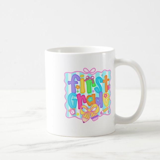 Snygg tillbaka till skolan 1:a klass Coquette-bow  Kaffemugg (Höger)