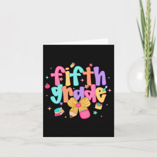 Snygg tillbaka till skolan 5:e klass Coquette Bow- Kort
