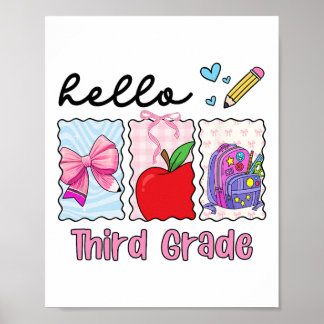 Snygg tjej Ck till skolan Hej tredje klass lärare Poster