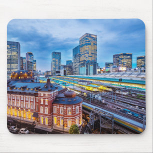Snygg Tokyo City Skyline vid Station Musmatta