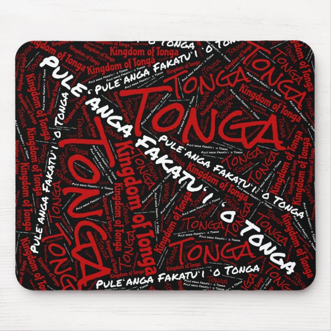Snygg Tonga Flagga Färg Patriotic Musmatta (Framsidan)