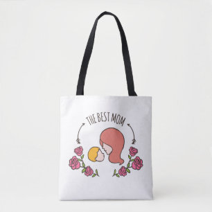 Snygg Tote Bag Mamma Mors dag Tygkasse