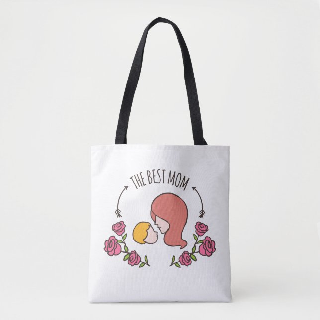 Snygg Tote Bag Mamma Mors dag Tygkasse (Framsida)