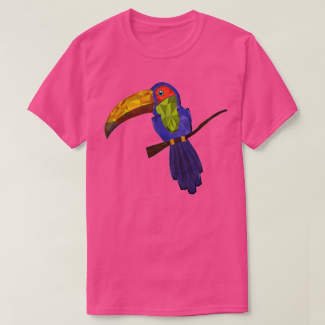 Snygg Toucan Origami T Shirt (Design framsida)