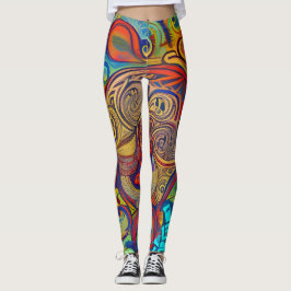 Snygg traditionell Abstrakt Art Leggings