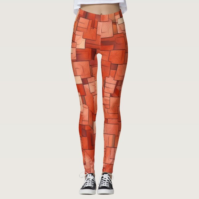 Snygg traditionell Abstrakt Art Leggings (Framsida)