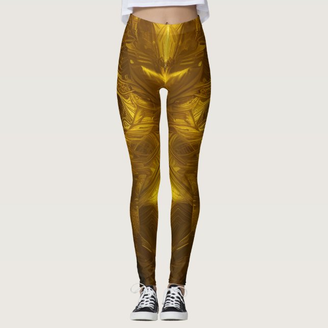 Snygg traditionell Abstrakt Art Leggings (Framsida)