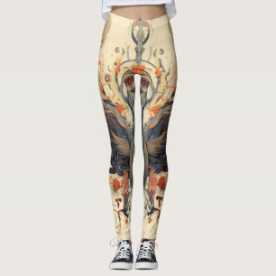Snygg traditionell Abstrakt Art Leggings