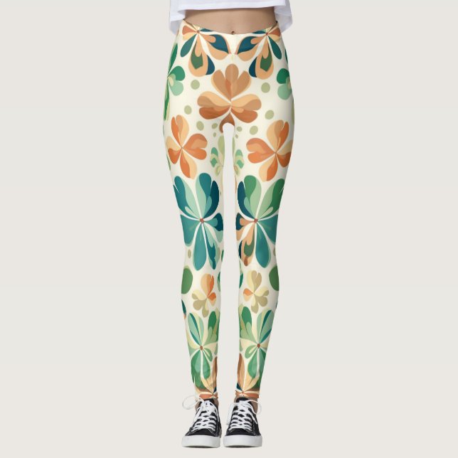 Snygg traditionell Abstrakt Art Leggings (Framsida)