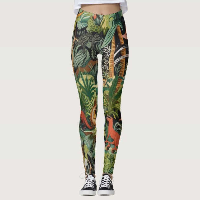 Snygg traditionell Abstrakt Art Leggings (Framsida)
