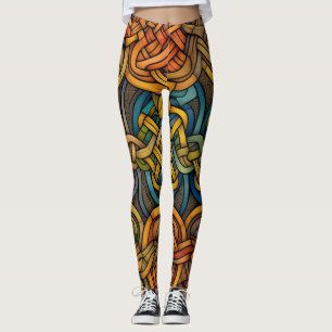 Snygg traditionell Abstrakt Art Leggings