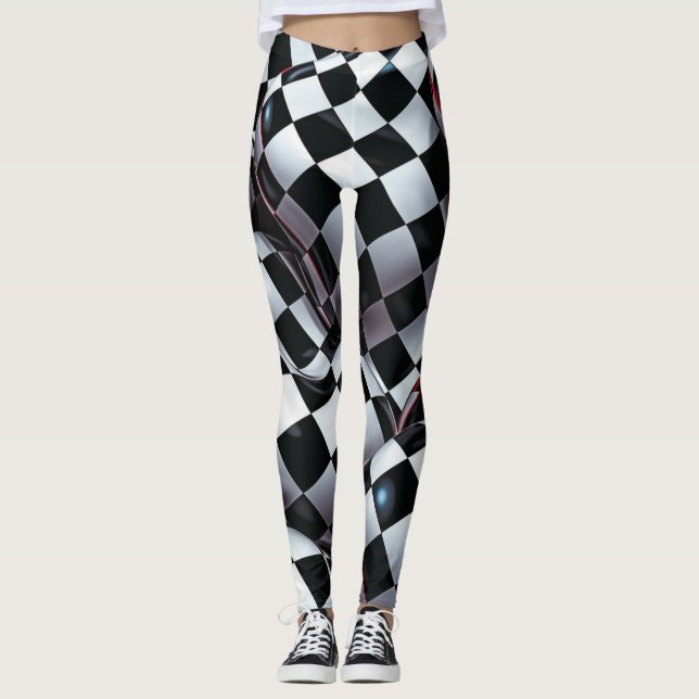 Snygg traditionell Abstrakt Art Leggings (Framsida)