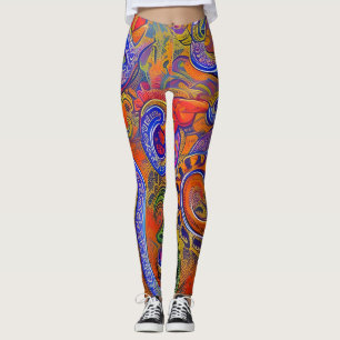 Snygg traditionell Abstrakt Art Leggings