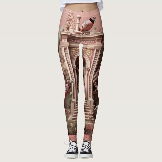 Snygg traditionell Abstrakt Art Leggings (Framsida)
