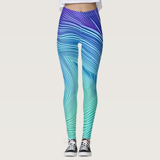 Snygg traditionell Abstrakt Art Leggings (Framsida)