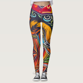 Snygg traditionell Abstrakt Art Leggings
