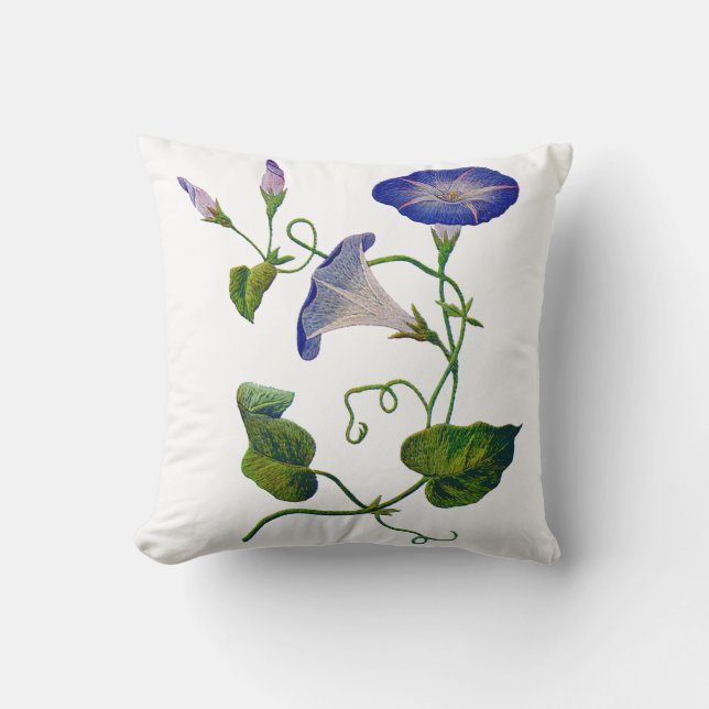 Snygg traditionell Jacobean Crewel Embroidery Kudde (Framsida)