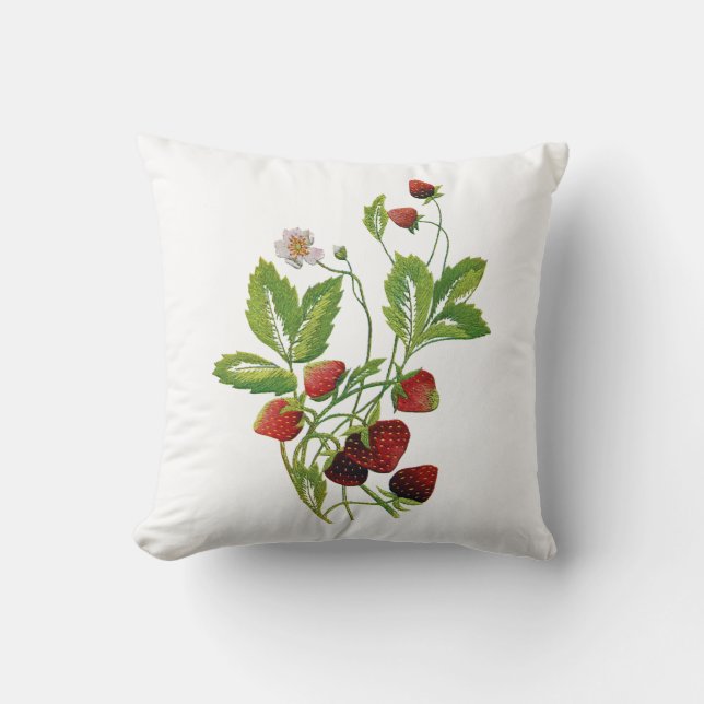 Snygg traditionell Jacobean Crewel Embroidery Kudde (Framsida)