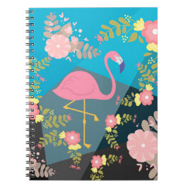 Snygg Trendig Chic Söt Rosa Feminint Blommigt Flam Anteckningsbok
