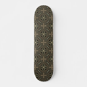 Snygg trendig svart & vit prickig konst skateboard