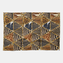 Snygg triangel av trendig, päls kökshandduk