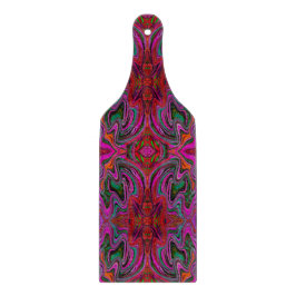 Snygg Trippy Magenta, Röd och Grön Vågig Mönster