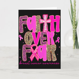 Snygg tro över rädsla Bröstcancer medvetandepinne Kort
