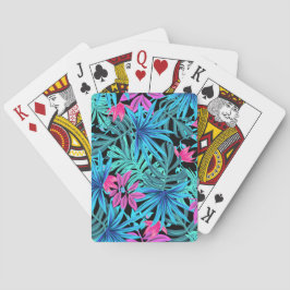 Snygg Tropical Hawaiian Flowers Bright Blommigt Casinokort